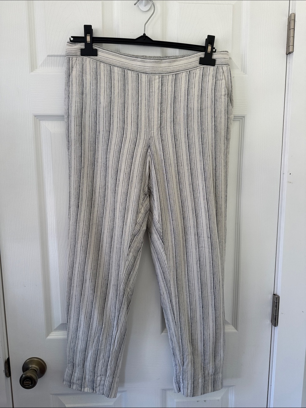 Banana Republic Cream and Gray Striped Chinos - Picture 3 of 5